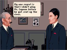 In game image of King of Chicago on the Commodore Amiga.