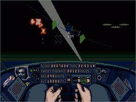 In game image of Lancaster on the Commodore Amiga.