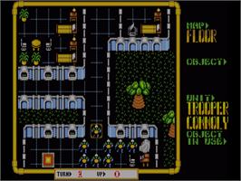 In game image of Laser Squad on the Commodore Amiga.
