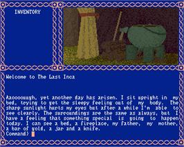 In game image of Last Inca on the Commodore Amiga.