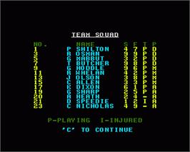 In game image of League Challenge on the Commodore Amiga.