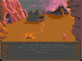 In game image of Legend of Djel on the Commodore Amiga.