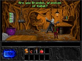 In game image of Legend of Kyrandia on the Commodore Amiga.