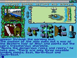 In game image of Legend of the Sword on the Commodore Amiga.