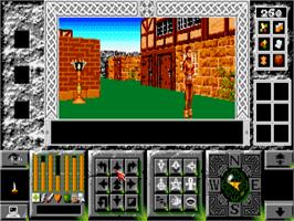 In game image of Legends of Valour on the Commodore Amiga.