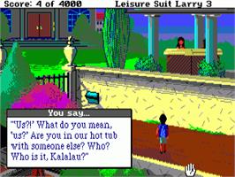 In game image of Leisure Suit Larry 3: Passionate Patti in Pursuit of the Pulsating Pectorals on the Commodore Amiga.
