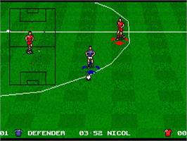 In game image of Liverpool: The Computer Game on the Commodore Amiga.