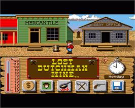 In game image of Lost Dutchman Mine on the Commodore Amiga.