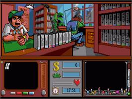In game image of Mad TV on the Commodore Amiga.
