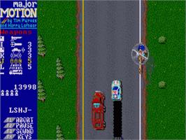 In game image of Major Motion on the Commodore Amiga.
