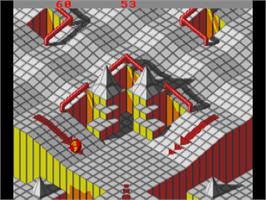 In game image of Marble Madness on the Commodore Amiga.