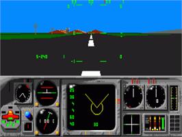 In game image of MiG-29M Super Fulcrum on the Commodore Amiga.