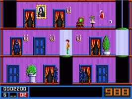 In game image of Mission Elevator on the Commodore Amiga.