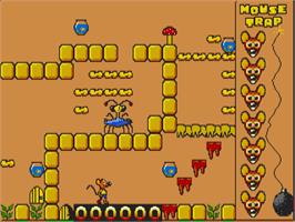 In game image of Mouse Trap on the Commodore Amiga.
