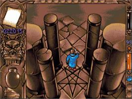 In game image of Mystical on the Commodore Amiga.