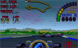In game image of Nigel Mansell's World Championship on the Commodore Amiga.