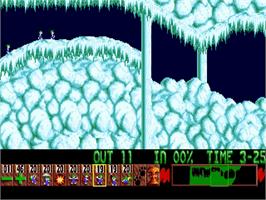 In game image of Oh No More Lemmings on the Commodore Amiga.