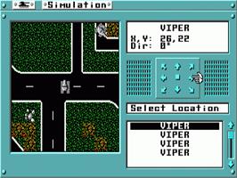 In game image of Omega on the Commodore Amiga.