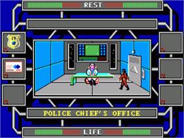 In game image of Omnicron Conspiracy on the Commodore Amiga.