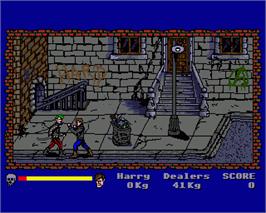 In game image of Operation: Cleanstreets on the Commodore Amiga.