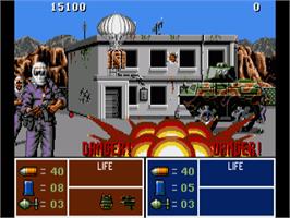In game image of Operation Thunderbolt on the Commodore Amiga.