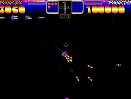 In game image of Photon Storm on the Commodore Amiga.