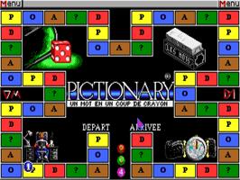 In game image of Pictionary on the Commodore Amiga.