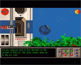 In game image of Planet of Lust on the Commodore Amiga.