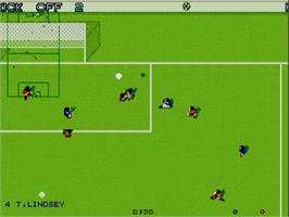 In game image of Player Manager on the Commodore Amiga.