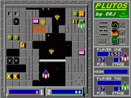 In game image of Plutos on the Commodore Amiga.
