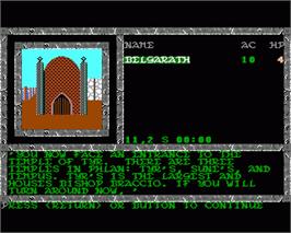 In game image of Pool of Radiance on the Commodore Amiga.