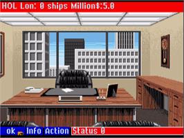 In game image of Ports of Call on the Commodore Amiga.