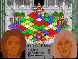 In game image of Powerplay: The Game of the Gods on the Commodore Amiga.