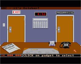 In game image of Prime Time on the Commodore Amiga.