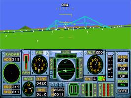 In game image of ProFlight on the Commodore Amiga.