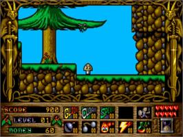 In game image of Prophecy on the Commodore Amiga.