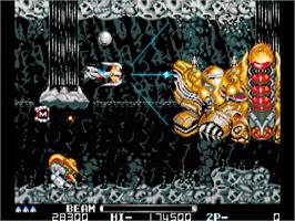 In game image of R-Type II on the Commodore Amiga.