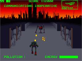 In game image of Robozone on the Commodore Amiga.