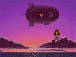In game image of Rocket Ranger on the Commodore Amiga.
