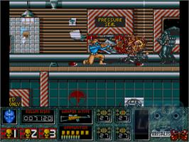 In game image of Rogue Trooper on the Commodore Amiga.