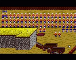 In game image of Rorke's Drift on the Commodore Amiga.