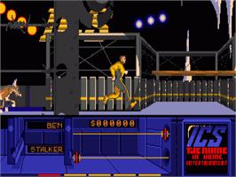In game image of Running Man on the Commodore Amiga.