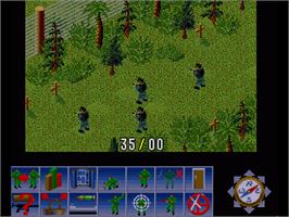 In game image of Sabre Team on the Commodore Amiga.