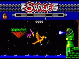 In game image of Savage on the Commodore Amiga.