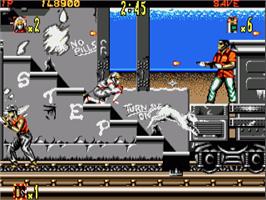 In game image of Shadow Dancer on the Commodore Amiga.