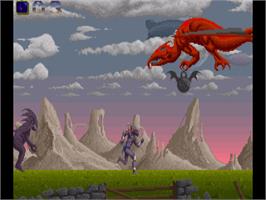 In game image of Shadow of the Beast on the Commodore Amiga.