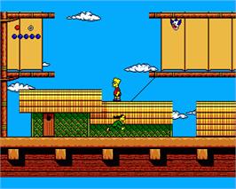 In game image of Simpsons: Bart vs. the World on the Commodore Amiga.