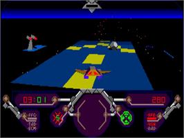 In game image of Simulcra on the Commodore Amiga.