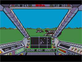 In game image of Sky Fox on the Commodore Amiga.