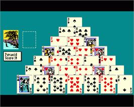 In game image of Solitaire Royale on the Commodore Amiga.